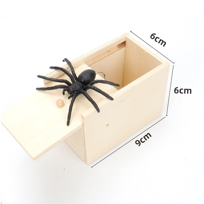 Wooden Trick Spider Box Prank Toy