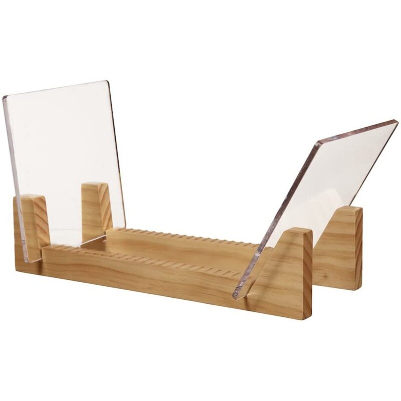 Wooden Vinyl Record Holder with Acrylics Wooden Vinyl Record Holder with Acrylics