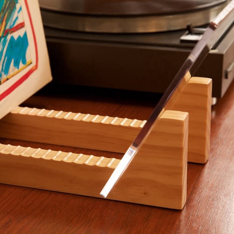 Wooden Vinyl Record Holder with Acrylics Wooden Vinyl Record Holder with Acrylics