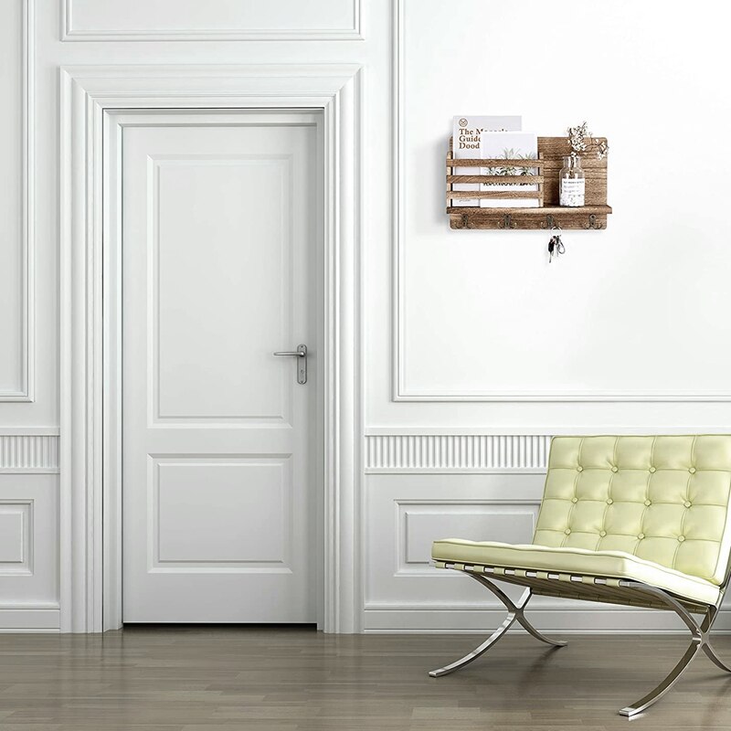 Wooden Wall Key and Mail Holder Wooden Wall Key and Mail Holder