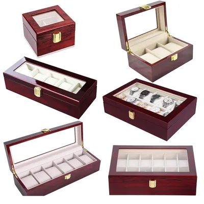 Wooden Watch Display Case Watch Organizer Wooden Watch Display Case Watch Organizer