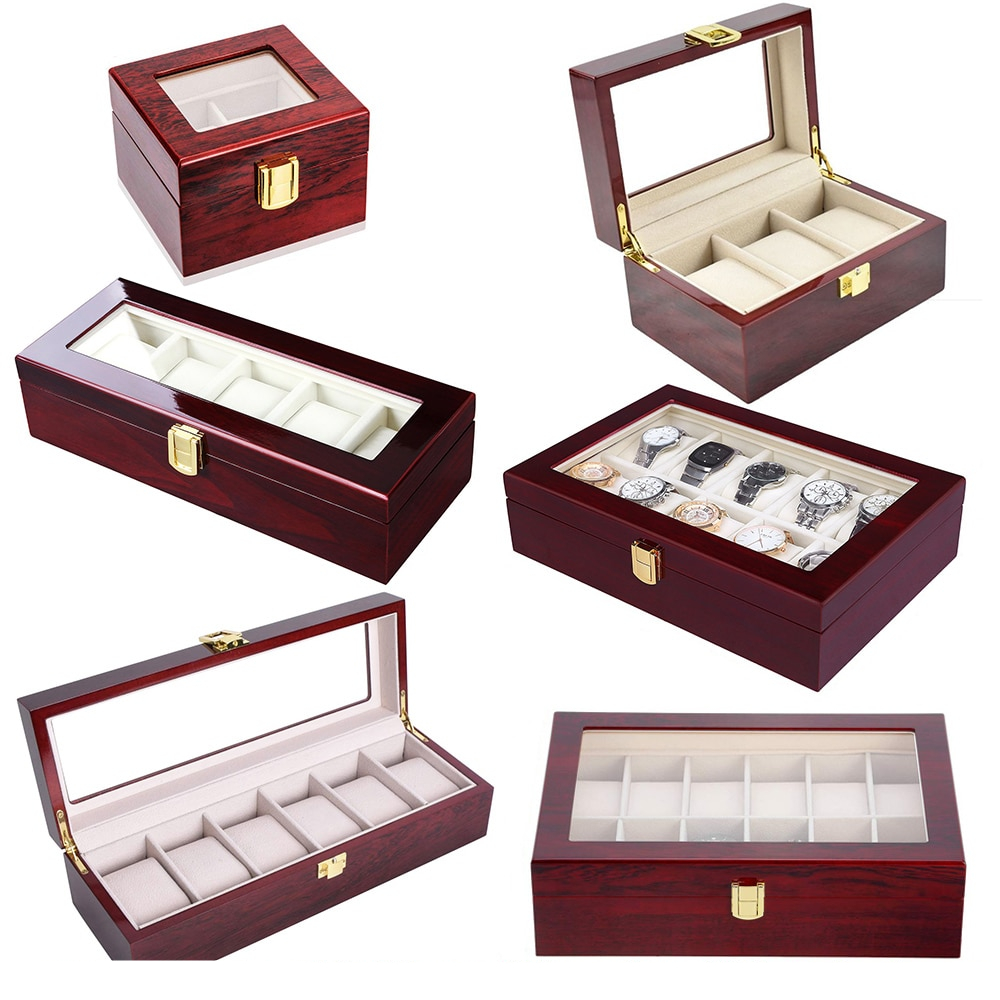 Wooden Watch Display Case Watch Organizer Wooden Watch Display Case Watch Organizer