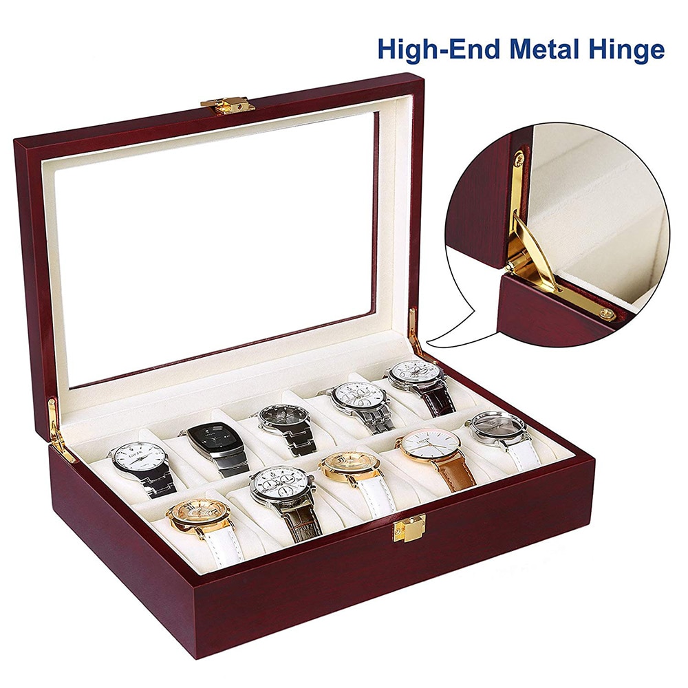 Wooden Watch Display Case Watch Organizer Wooden Watch Display Case Watch Organizer