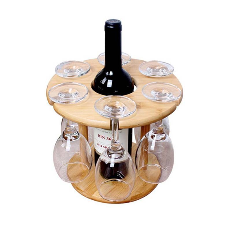 Wooden Wine Bottle and Glass Holder Wooden Wine Bottle and Glass Holder