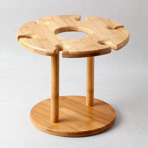 Wooden Wine Bottle and Glass Holder Wooden Wine Bottle and Glass Holder