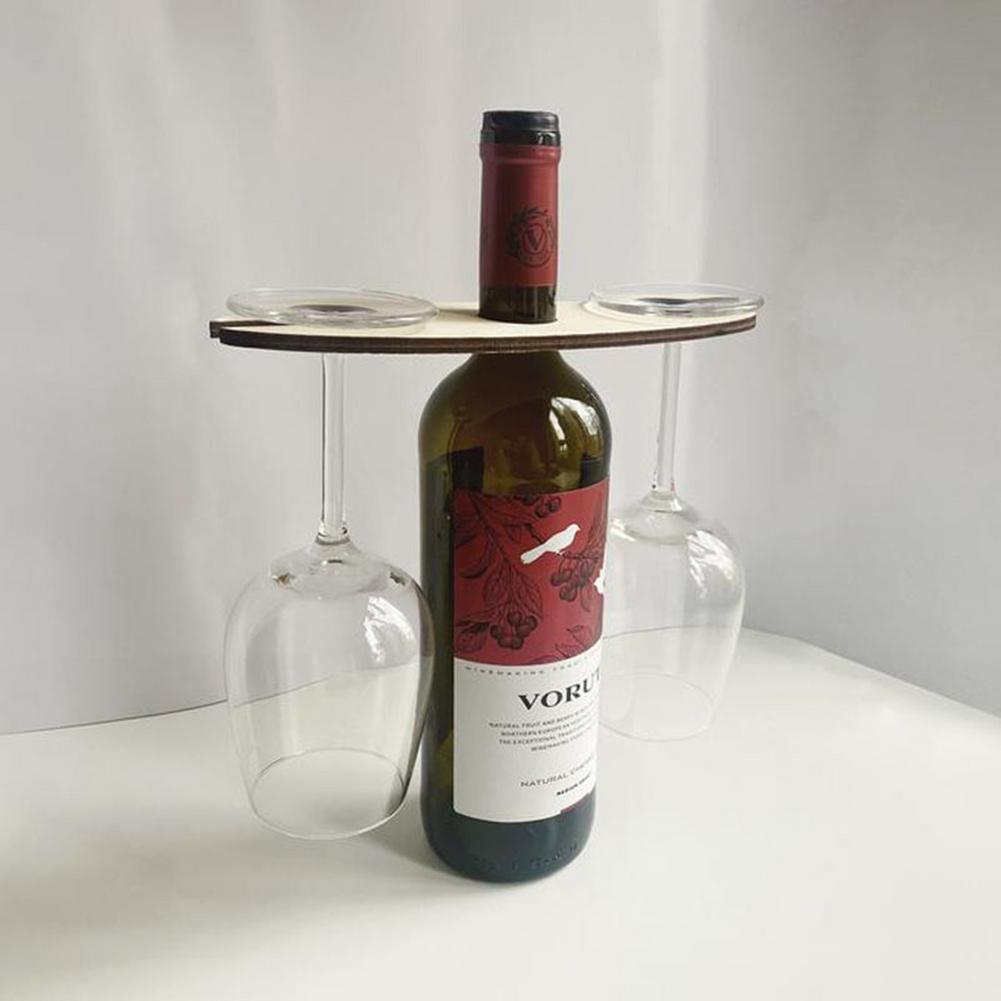 Wooden Wine Bottle Glass Holder Wooden Wine Bottle Glass Holder