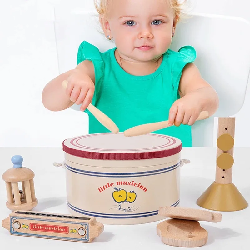 Wooden Xylophone Drum Set For Toddlers,Montessori Baby Musical Instruments Toys, Drum Set Percussion Instruments Wooden Xylophone Drum Set For Toddlers,Montessori Baby Musical Instruments Toys, Drum Set Percussion Instruments
