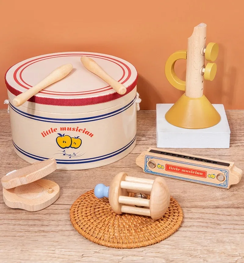 Wooden Xylophone Drum Set For Toddlers,Montessori Baby Musical Instruments Toys, Drum Set Percussion Instruments Wooden Xylophone Drum Set For Toddlers,Montessori Baby Musical Instruments Toys, Drum Set Percussion Instruments