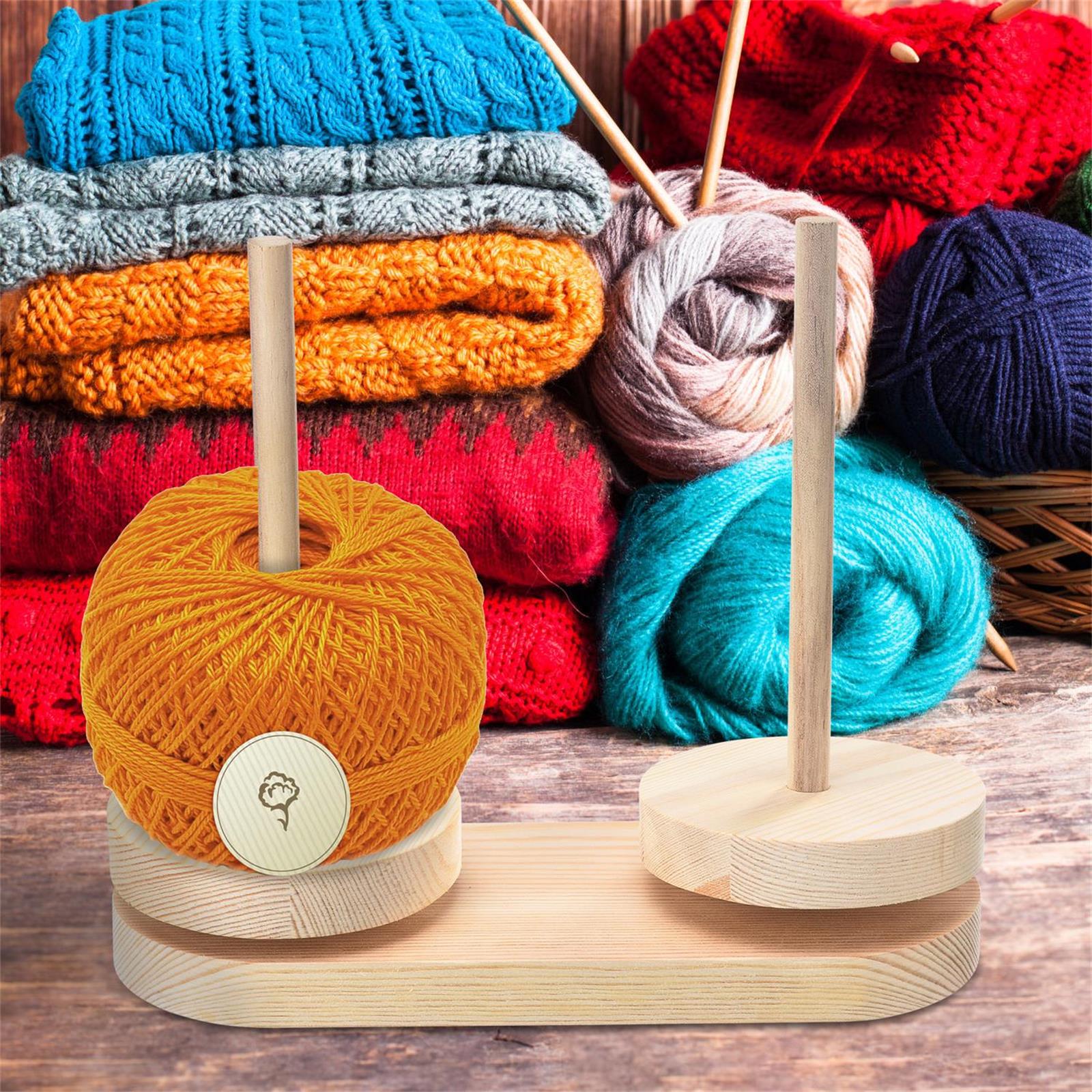 Wooden Yarn Holder Double Stand Wooden Yarn Holder Double Stand
