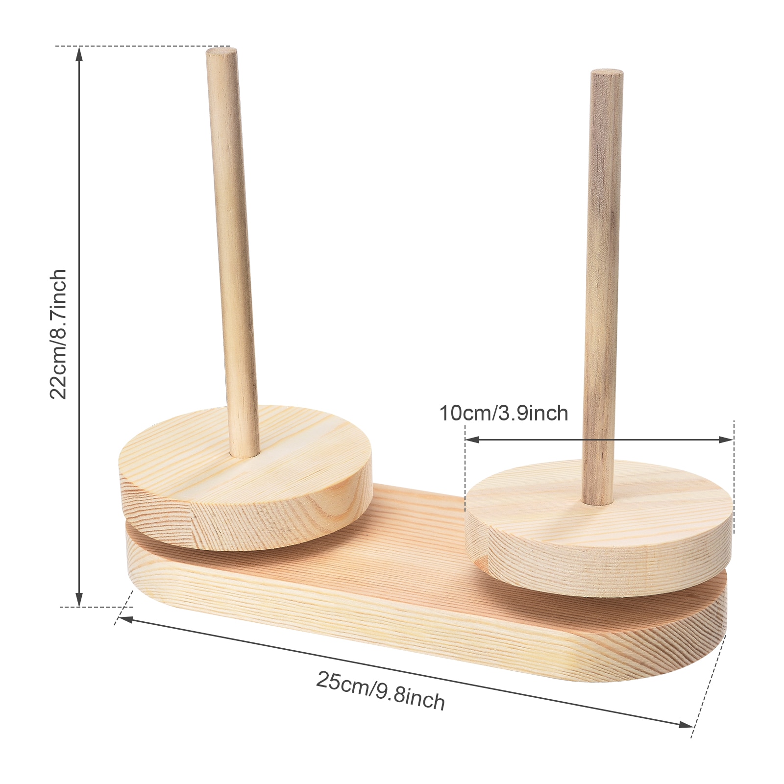 Wooden Yarn Holder Double Stand Wooden Yarn Holder Double Stand