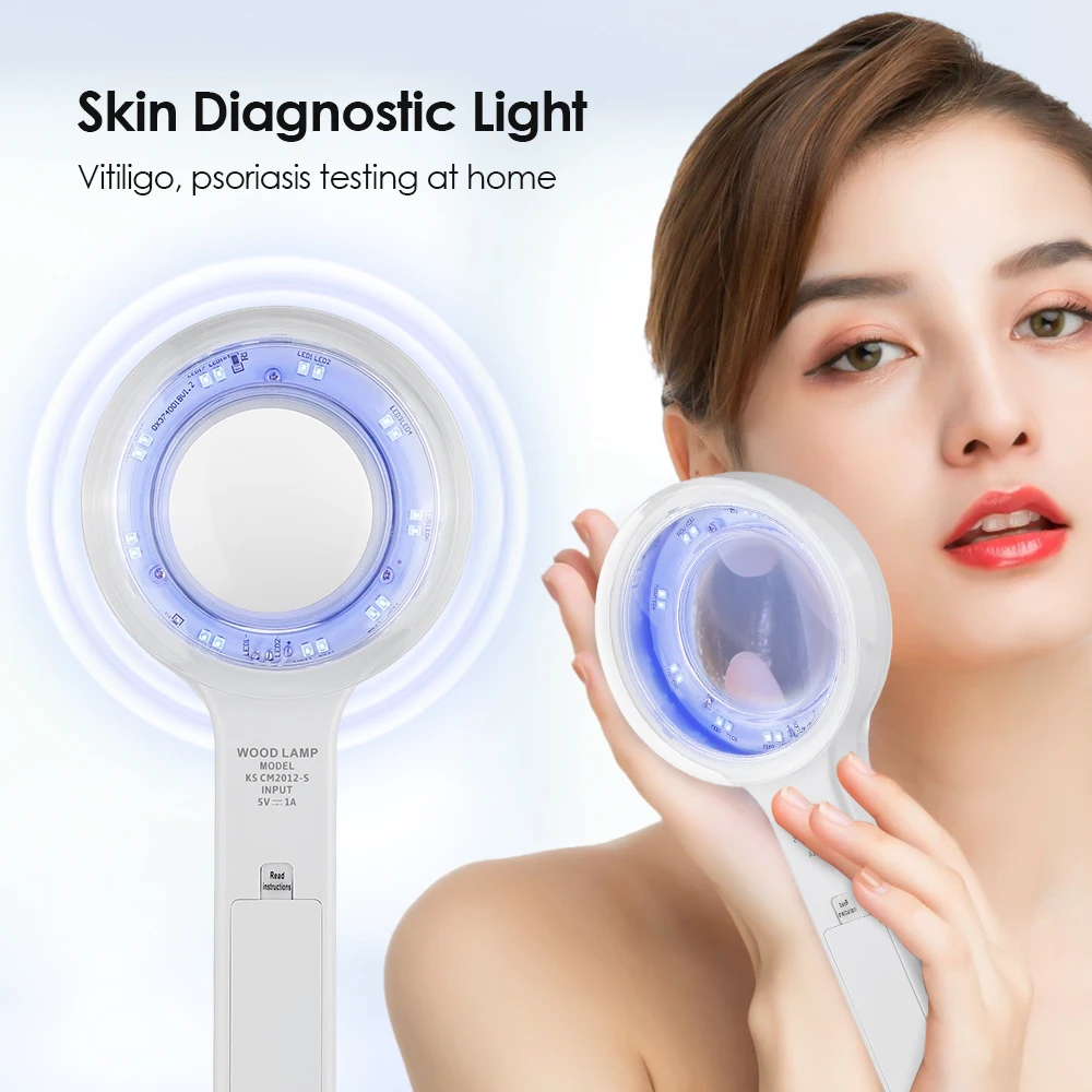 Woods Lamp Skin Analyzer For Skin UV Magnifying For Beauty Facial Testing Wood Lamp Light Skin Analysis Detection Skin