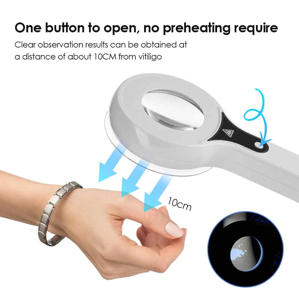 Woods Lamp Skin Analyzer For Skin UV Magnifying For Beauty Facial Testing Wood Lamp Light Skin Analysis Detection Skin