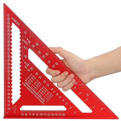 Woodworking Aluminum Alloy Triangle Gauges Measuring Gauging Tools High Precision Marker Angle Ruler Metric and Imperial Woodworking Aluminum Alloy Triangle Gauges Measuring Gauging Tools High Precision Marker Angle Ruler Metric and Imperial