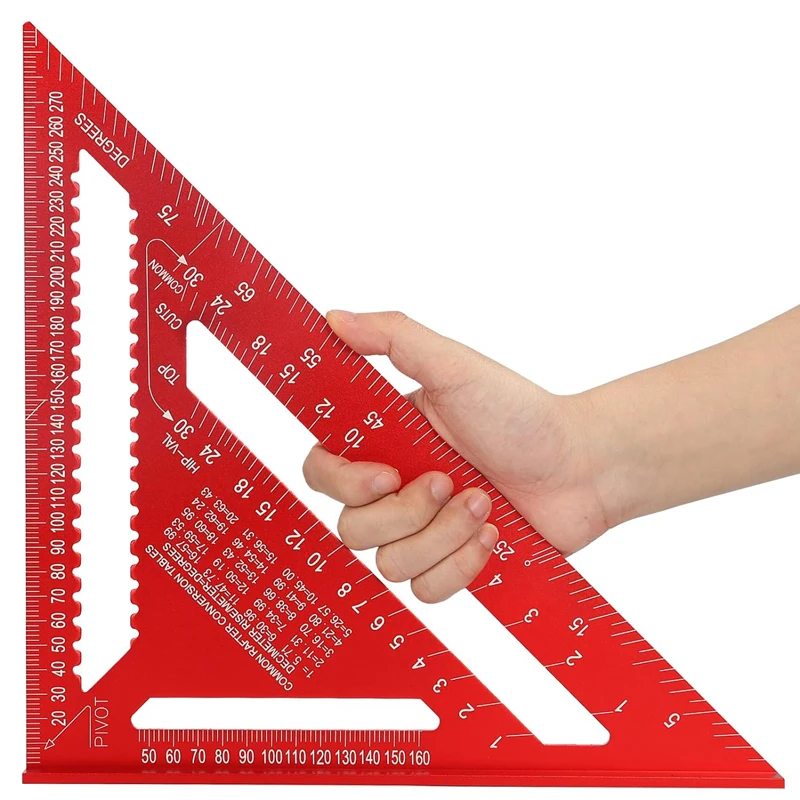 Woodworking Aluminum Alloy Triangle Gauges Measuring Gauging Tools High Precision Marker Angle Ruler Metric and Imperial Woodworking Aluminum Alloy Triangle Gauges Measuring Gauging Tools High Precision Marker Angle Ruler Metric and Imperial