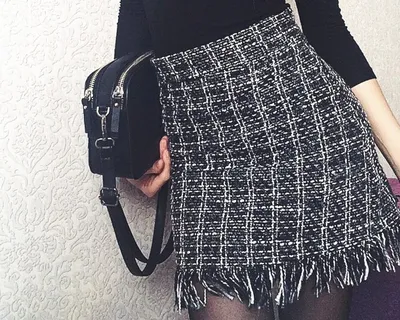 Wool Skirt High Waist Design Wool Skirt High Waist Design