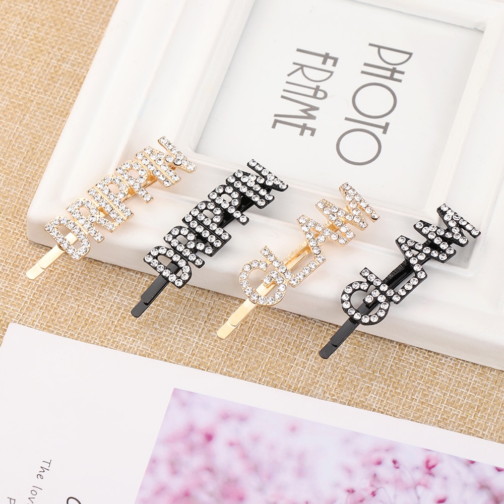 Word Hair Clips Fashionable Accessories Word Hair Clips Fashionable Accessories