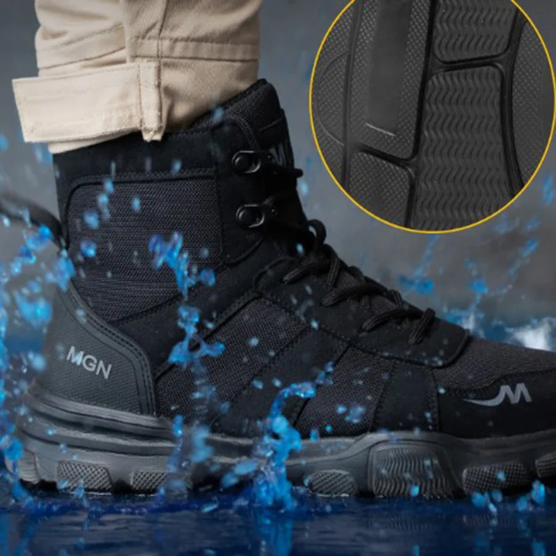 Work Boots Indestructible Safety Shoes Men Steel Toe Shoes Puncture-Proof Sneakers Male Footwear Shoes Women Non Slip