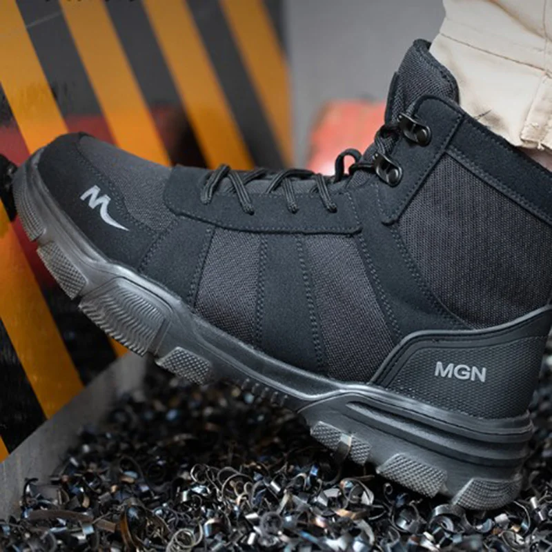 Work Boots Indestructible Safety Shoes Men Steel Toe Shoes Puncture-Proof Sneakers Male Footwear Shoes Women Non Slip