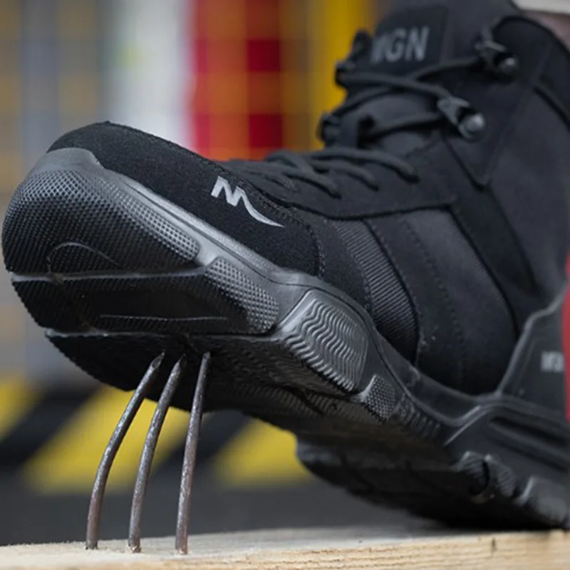 Work Boots Indestructible Safety Shoes Men Steel Toe Shoes Puncture-Proof Sneakers Male Footwear Shoes Women Non Slip