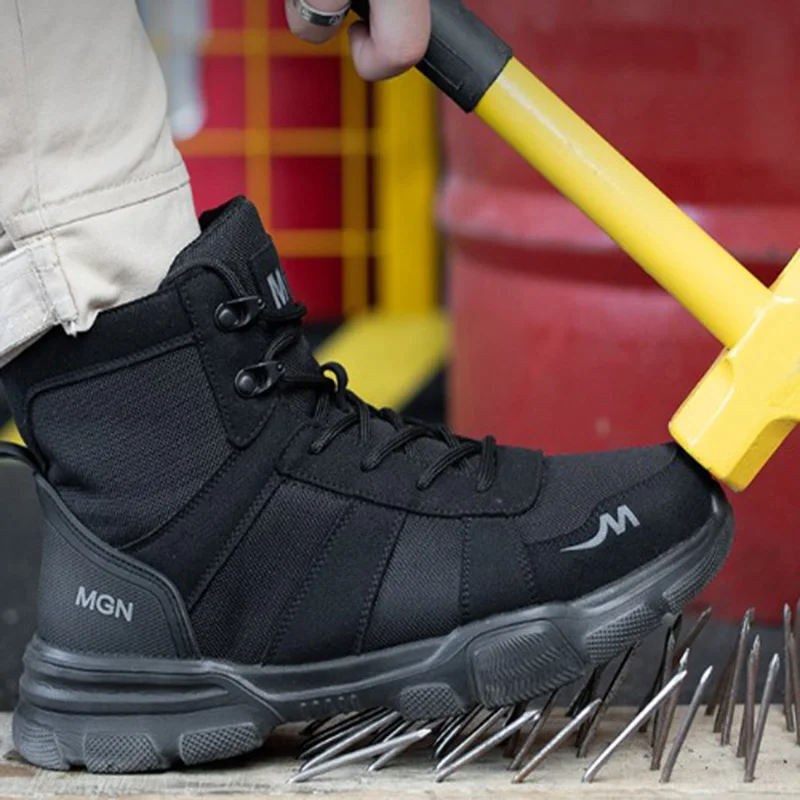 Work Boots Indestructible Safety Shoes Men Steel Toe Shoes Puncture-Proof Sneakers Male Footwear Shoes Women Non Slip