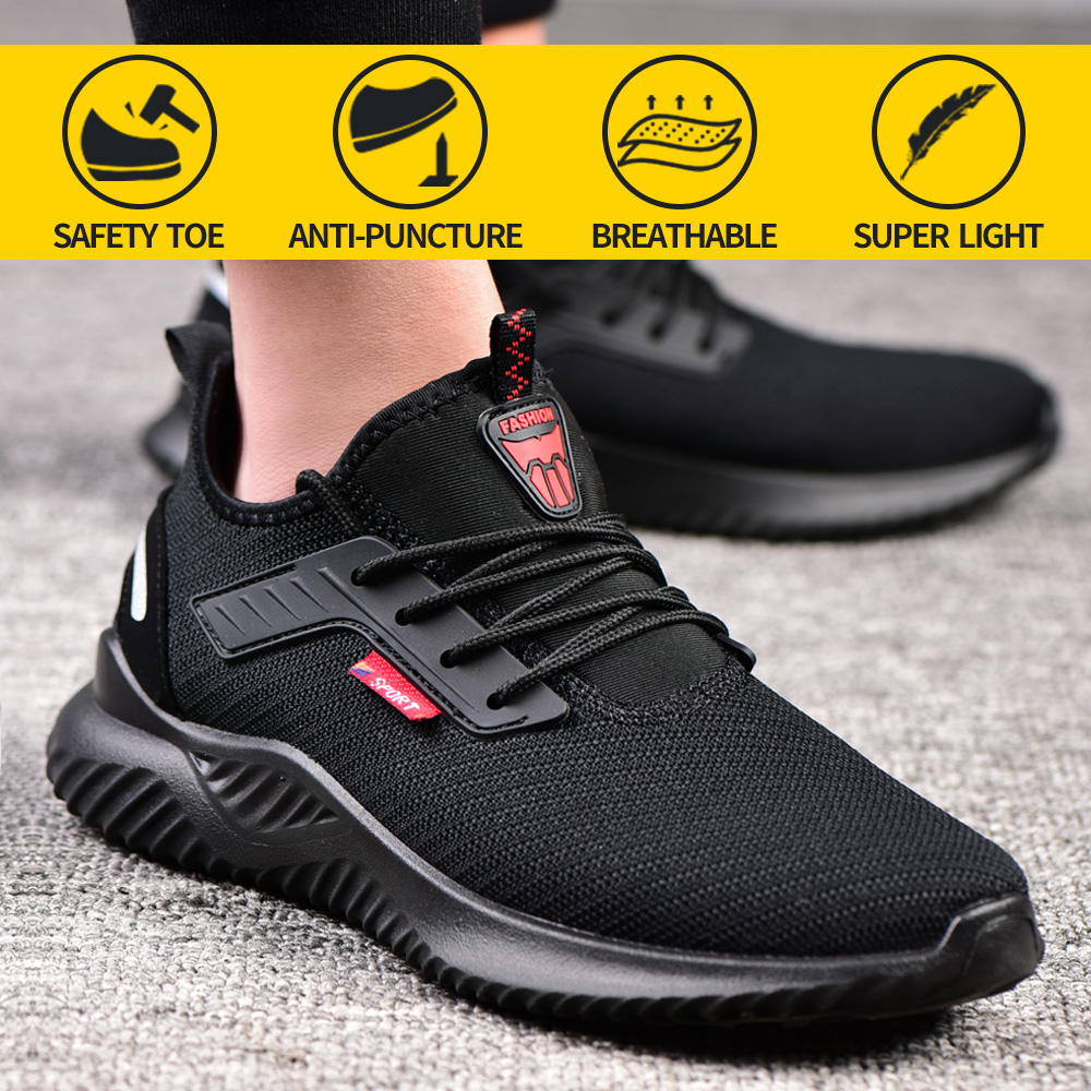 Work Safety Shoes Anti Smashing Steel Toe Puncture Proof Construction Lightweight Breathable Sneakers shoes Men Women