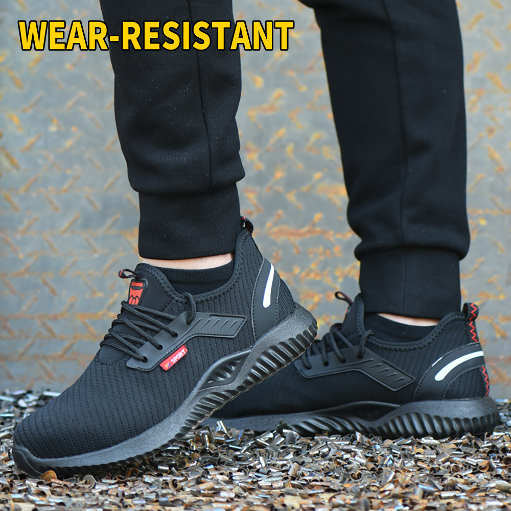 Work Safety Shoes Anti Smashing Steel Toe Puncture Proof Construction Lightweight Breathable Sneakers shoes Men Women