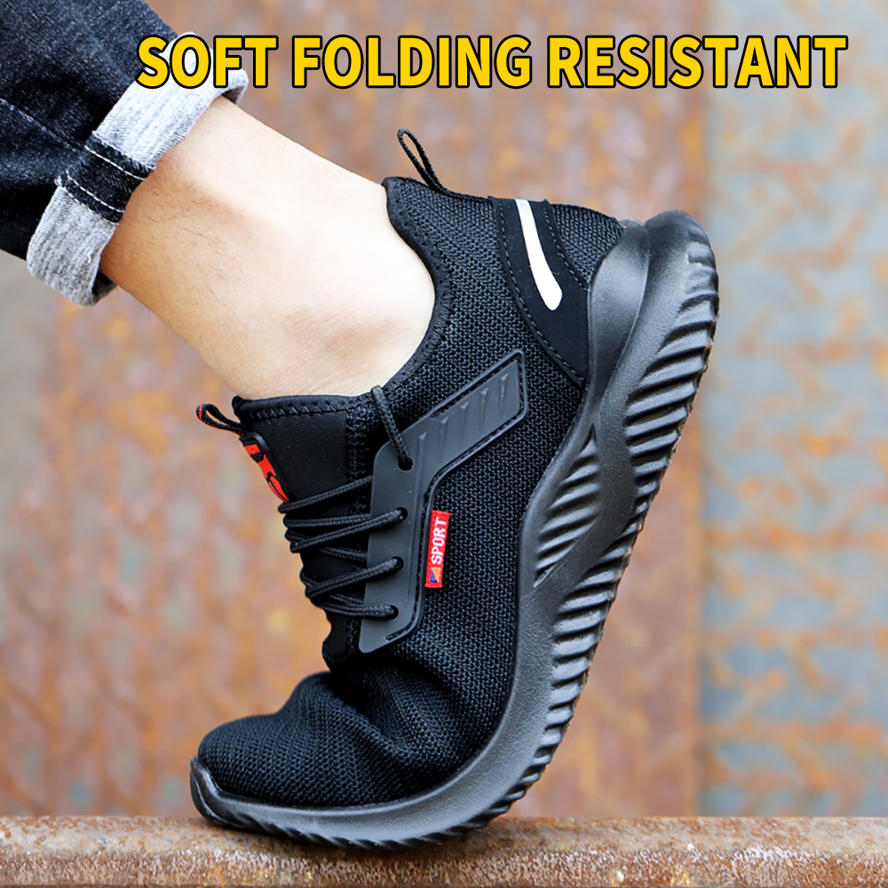 Work Safety Shoes Anti Smashing Steel Toe Puncture Proof Construction Lightweight Breathable Sneakers shoes Men Women