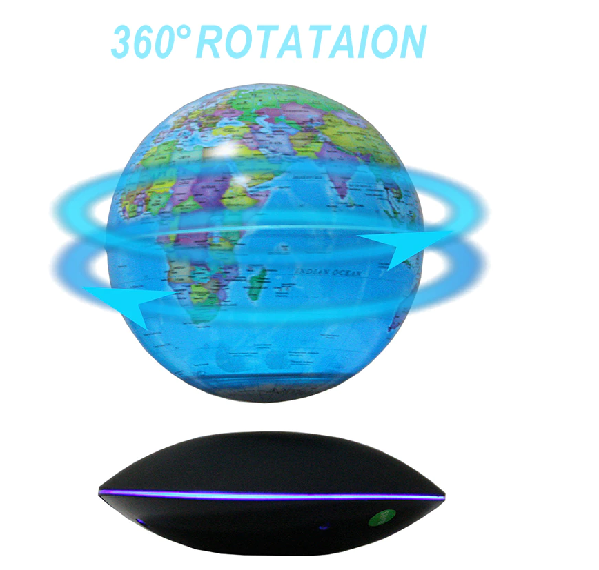 World Globe Electronic Magnetic Levitation Float Decor (7 colors Light 360° Rotation) World Globe Electronic Magnetic Levitation Float Decor (7 colors Light 360° Rotation)