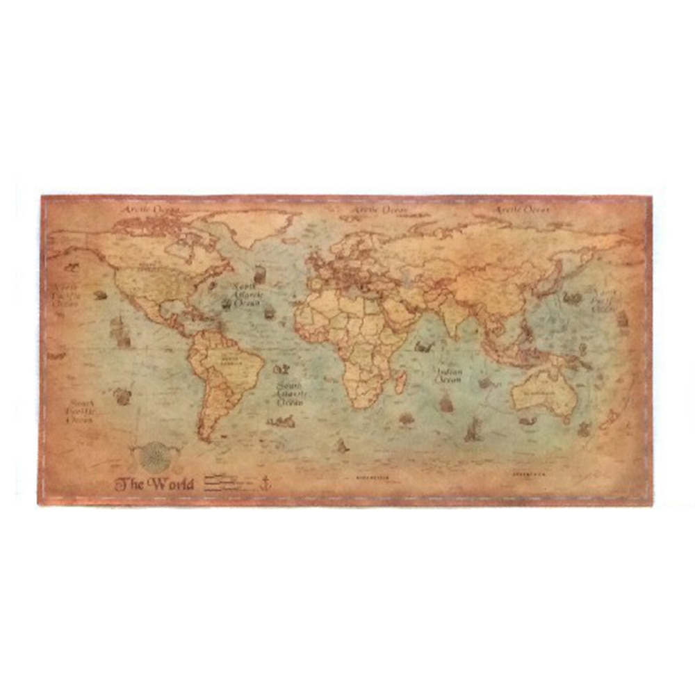 World Map Poster Retro Wall Decor World Map Poster Retro Wall Decor