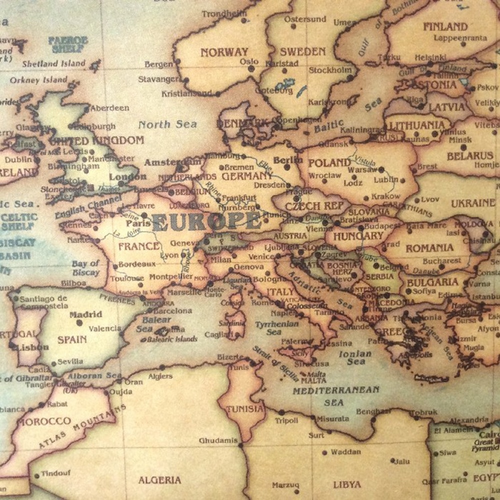 World Map Poster Retro Wall Decor World Map Poster Retro Wall Decor