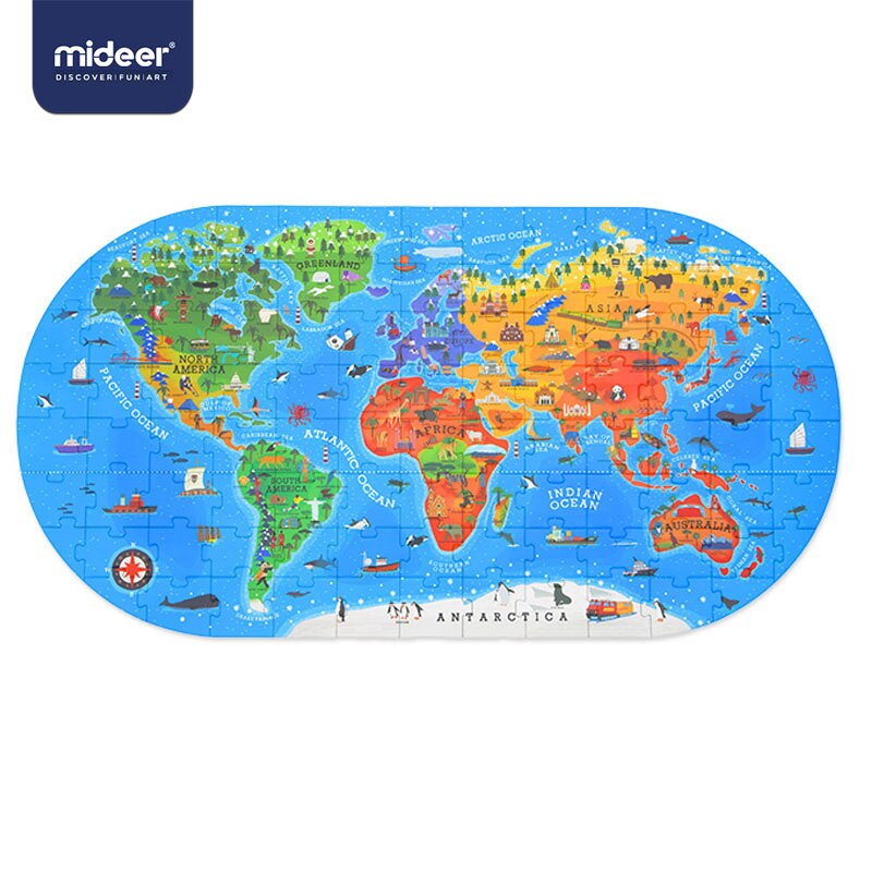 World Map Puzzle for Kids (100 pcs) World Map Puzzle for Kids (100 pcs)