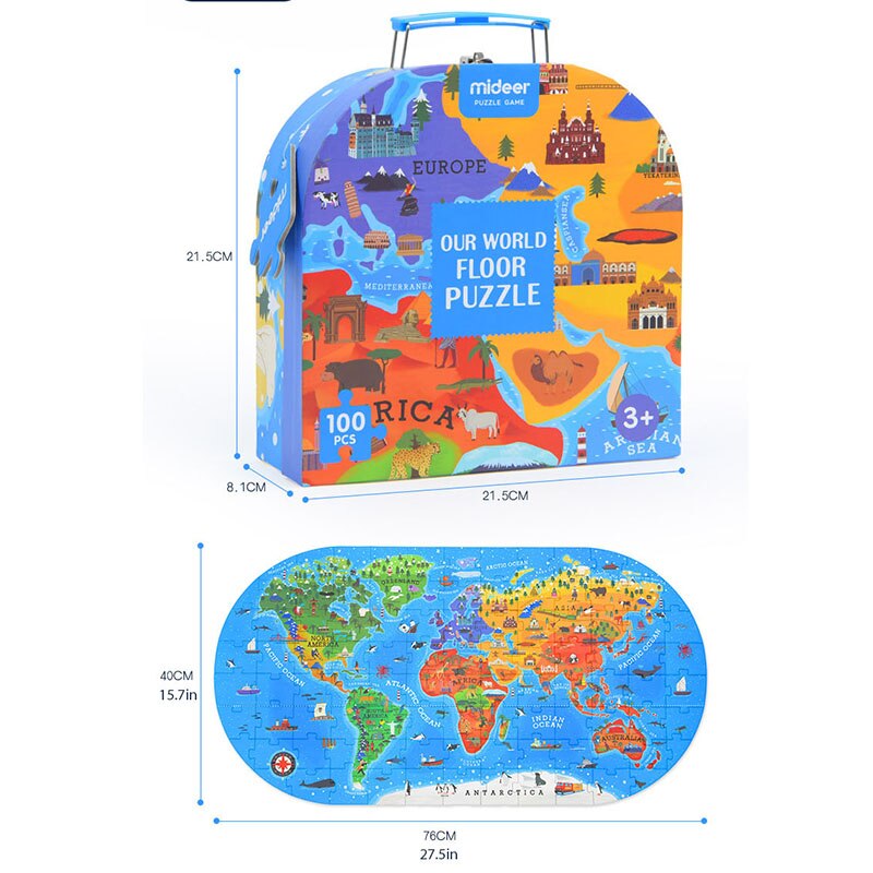 World Map Puzzle for Kids (100 pcs) World Map Puzzle for Kids (100 pcs)