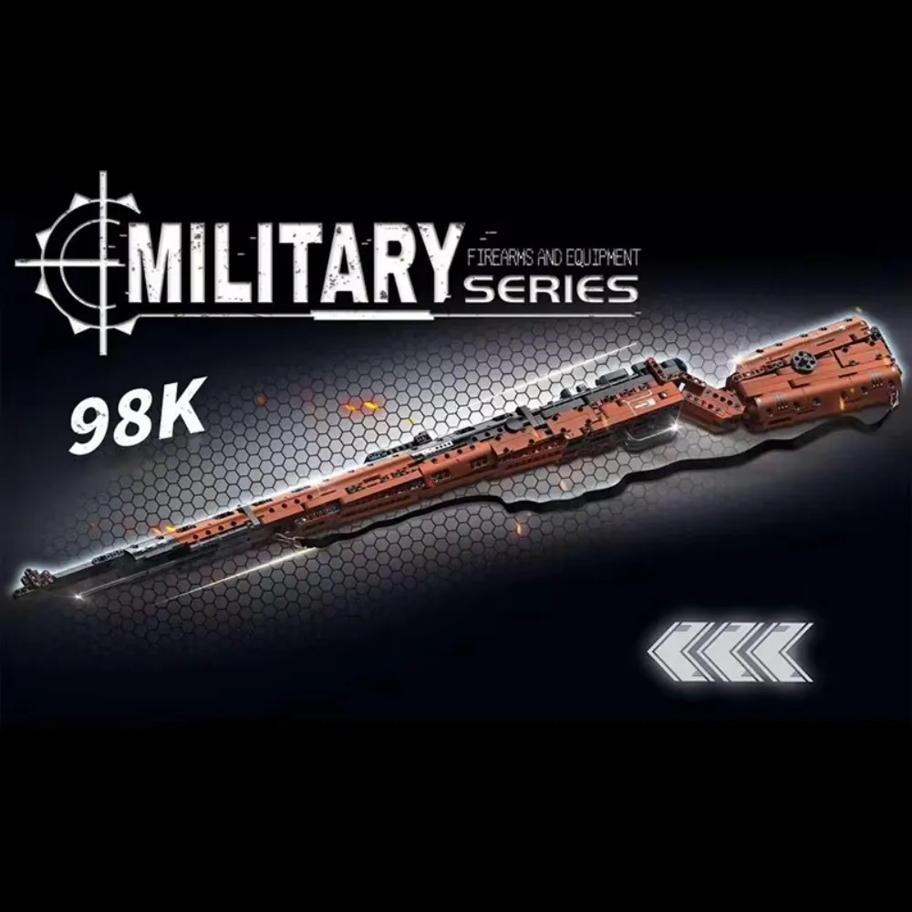 World War II Military Series 1206 Kar98k Rifle Model Assembly Block Set Toy Boy Children's Festival Gift