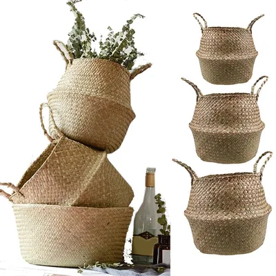 Woven Basket Sea Grass Wickerwork Woven Basket Sea Grass Wickerwork