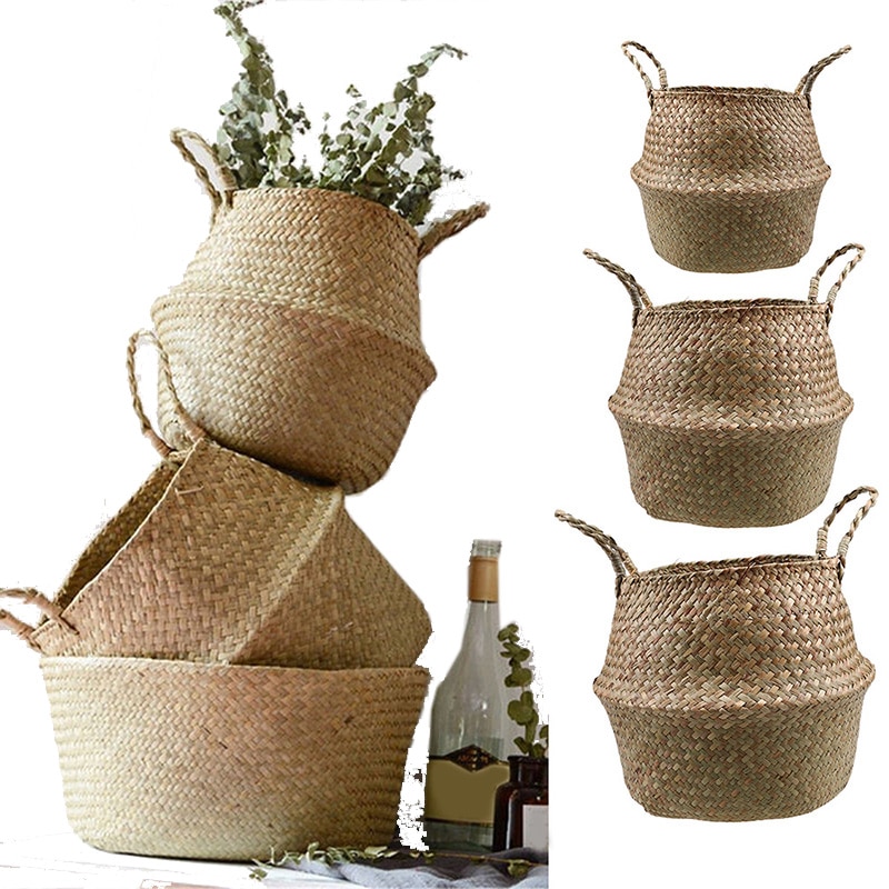 Woven Basket Sea Grass Wickerwork Woven Basket Sea Grass Wickerwork