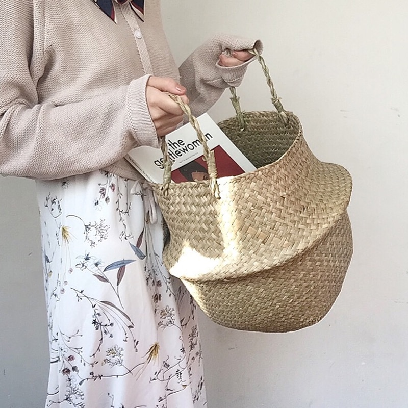Woven Basket Sea Grass Wickerwork Woven Basket Sea Grass Wickerwork