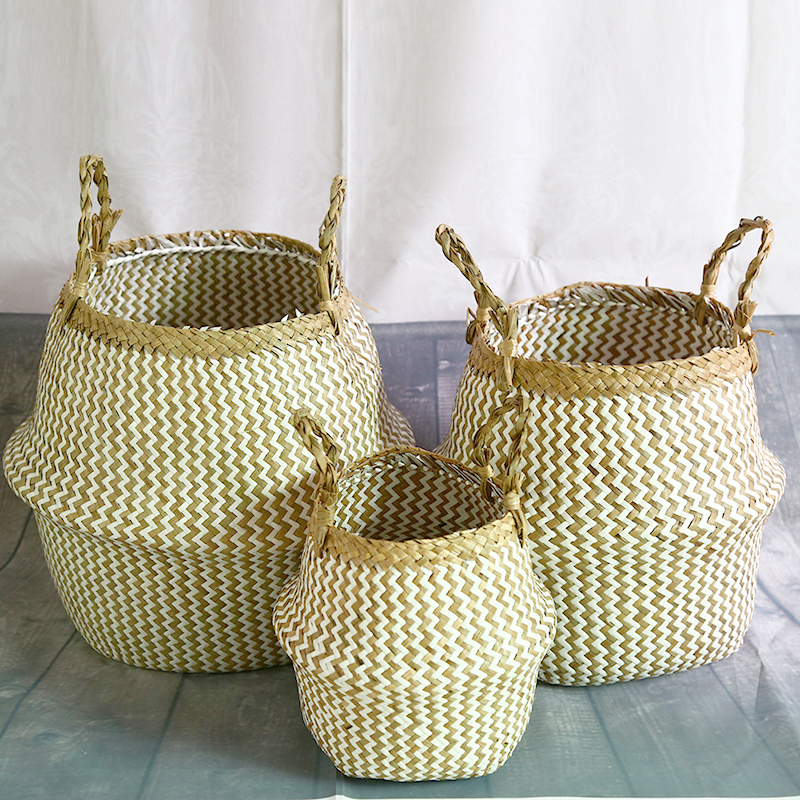 Woven Basket Sea Grass Wickerwork Woven Basket Sea Grass Wickerwork