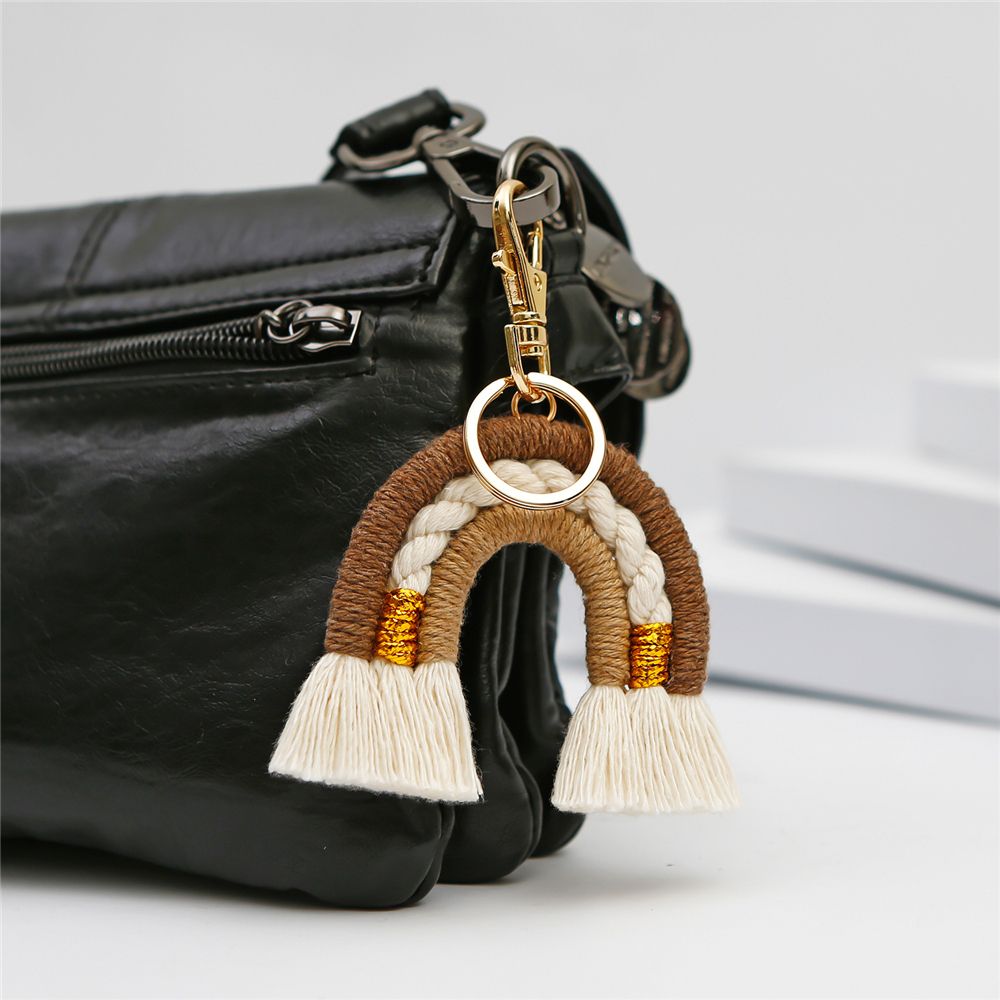 Woven Bohemian Rainbow Keychain Woven Bohemian Rainbow Keychain