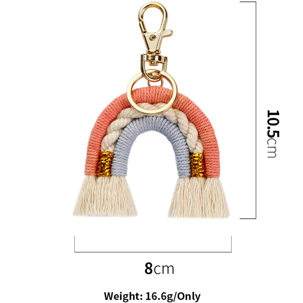 Woven Bohemian Rainbow Keychain Woven Bohemian Rainbow Keychain