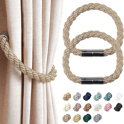 Woven Rope Magnetic Curtain Holder Woven Rope Magnetic Curtain Holder