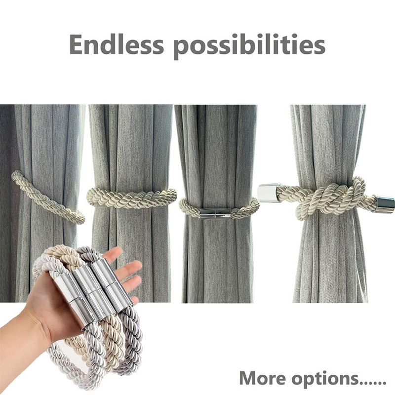 Woven Rope Magnetic Curtain Holder Woven Rope Magnetic Curtain Holder