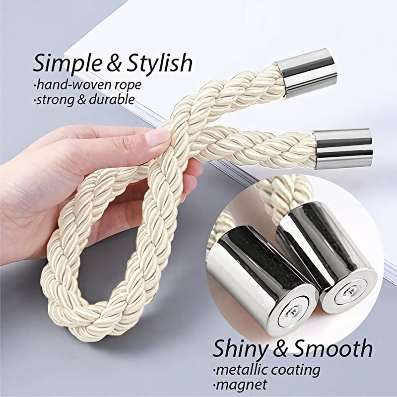 Woven Rope Magnetic Curtain Holder Woven Rope Magnetic Curtain Holder