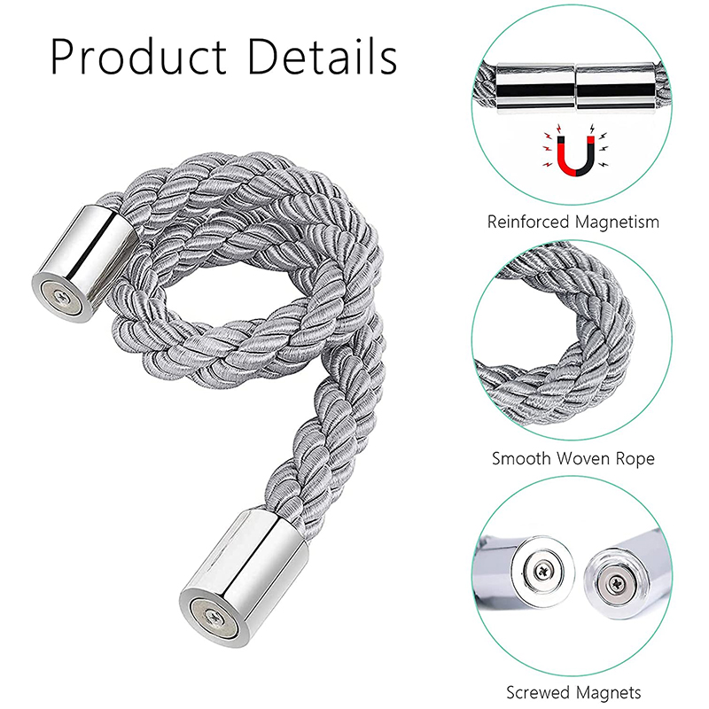 Woven Rope Magnetic Curtain Holder Woven Rope Magnetic Curtain Holder
