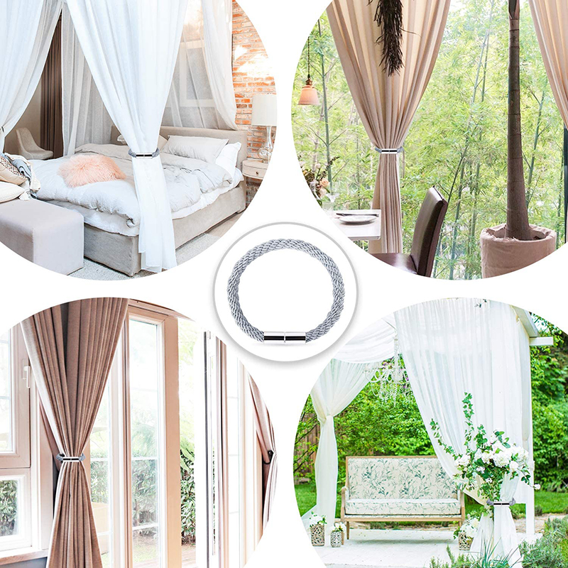 Woven Rope Magnetic Curtain Holder Woven Rope Magnetic Curtain Holder