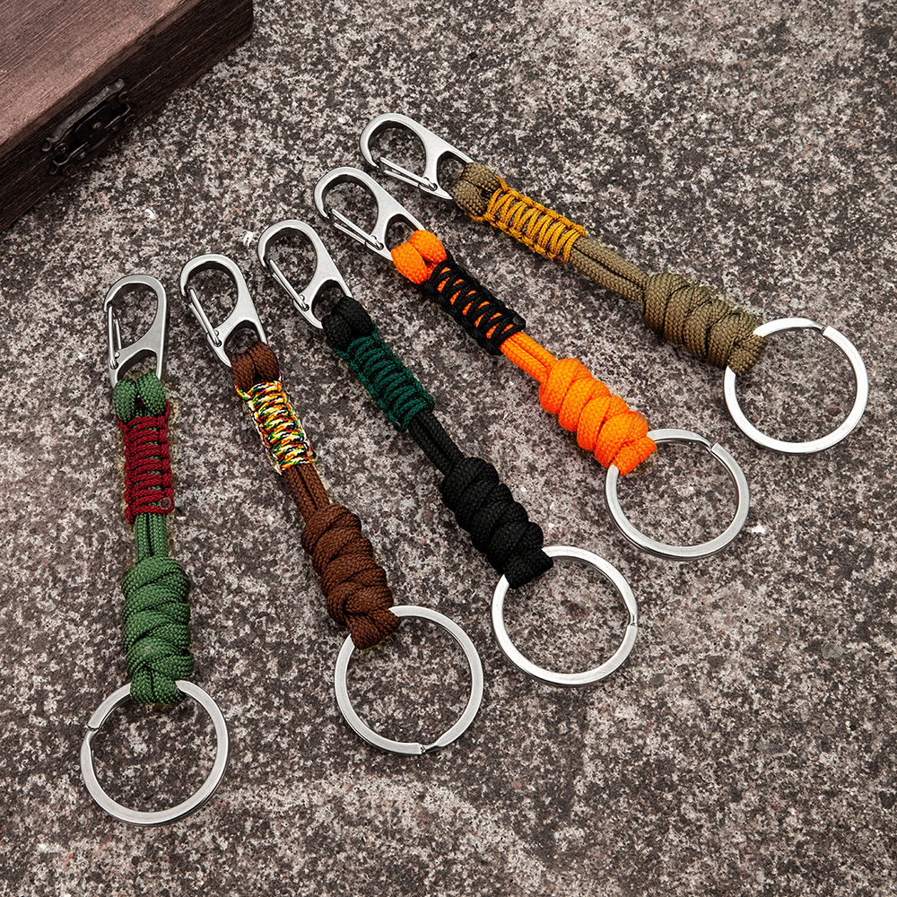 Woven Rope Survival Keychain Woven Rope Survival Keychain