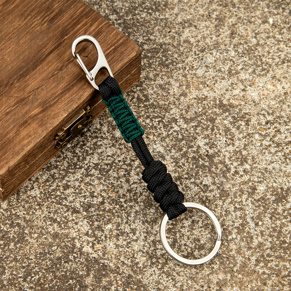 Woven Rope Survival Keychain Woven Rope Survival Keychain
