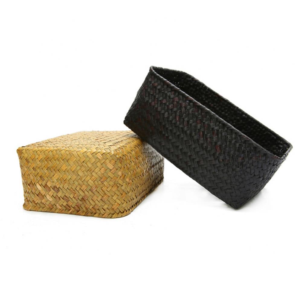 Woven Straw Desk Organizer Basket Woven Straw Desk Organizer Basket