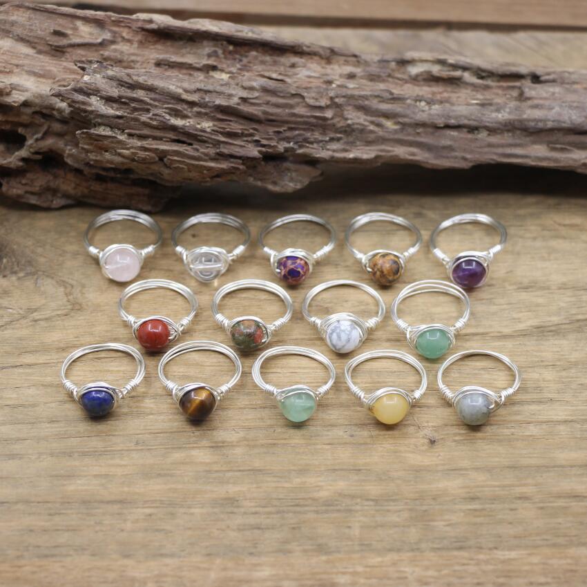 Wrapped Wire Natural Crystal Ring Wrapped Wire Natural Crystal Ring