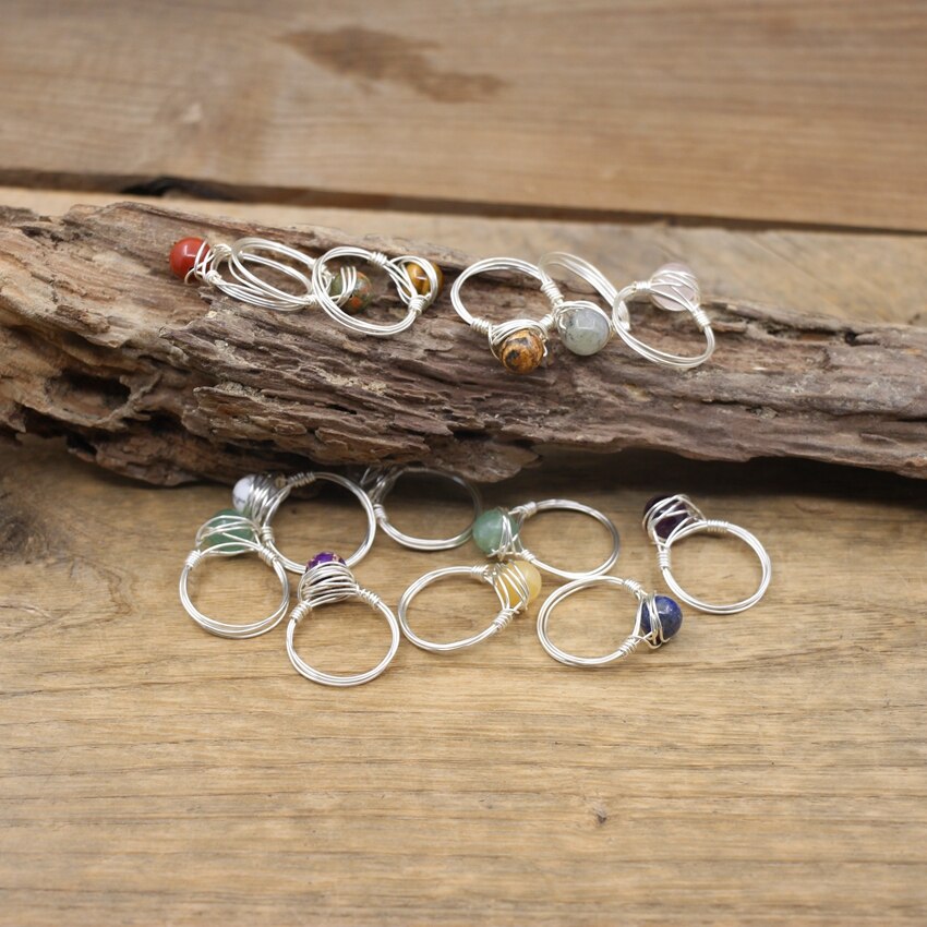 Wrapped Wire Natural Crystal Ring Wrapped Wire Natural Crystal Ring