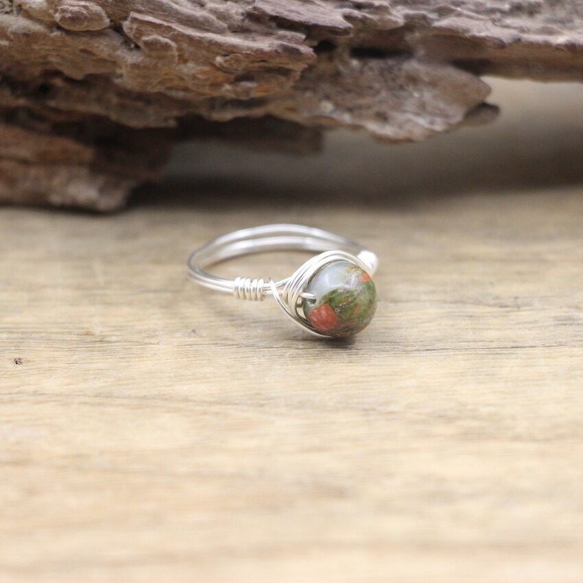 Wrapped Wire Natural Crystal Ring Wrapped Wire Natural Crystal Ring